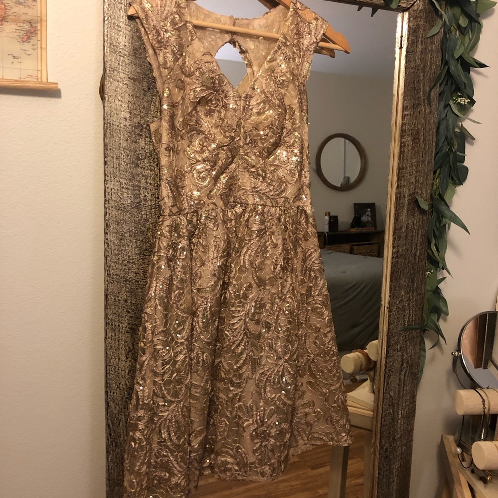 Gold ModCloth Bridesmaid Dress (size 0)